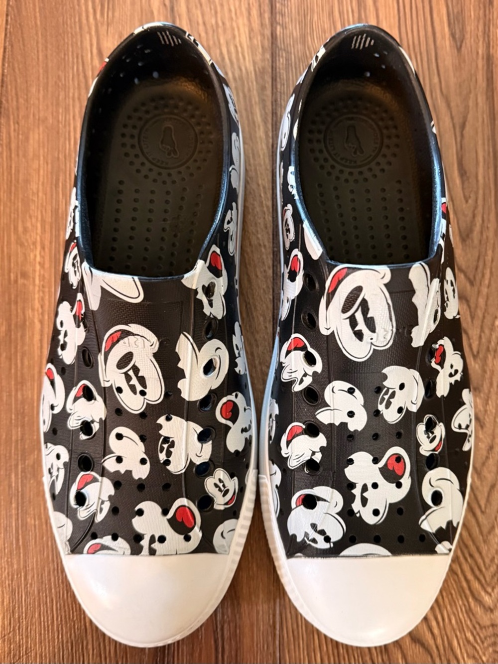 Men’s Native Mickey Slip-On Shoes with White Toe Cap